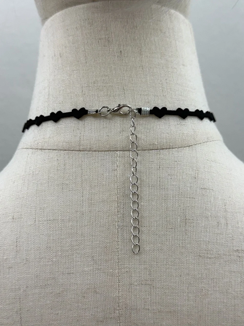 Black Heart Choker Necklace Gothic Heart Lace Choker Y2K Grunge Minimalist